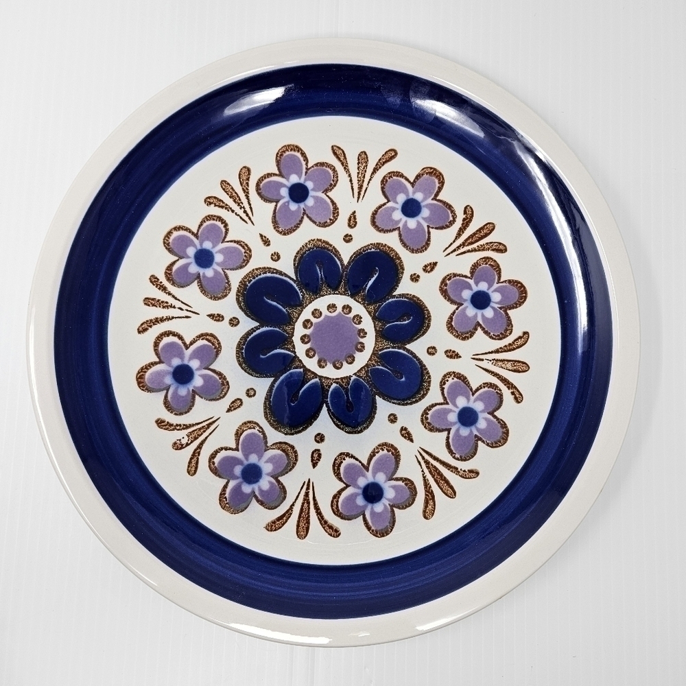Mikasa Nightfall Chop Plate 12" Cera Stone D1551 Vintage Round Platter (flaw)